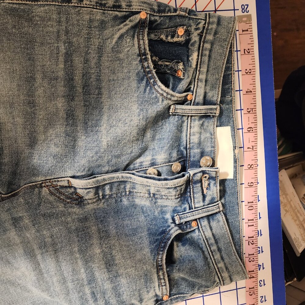 MOTHER The Tripper Flood Fray Jeans NWOT Blue Size 25 - Picture 5 of 14